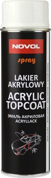 Novol SPRAY ACRYL TOPCOAT BIAŁY POŁYSK 500 ML