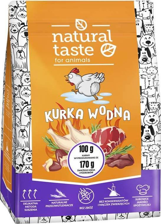 Dolina Noteci Natural Taste Suszona karma dla psa Kurka Wodna 1 kg