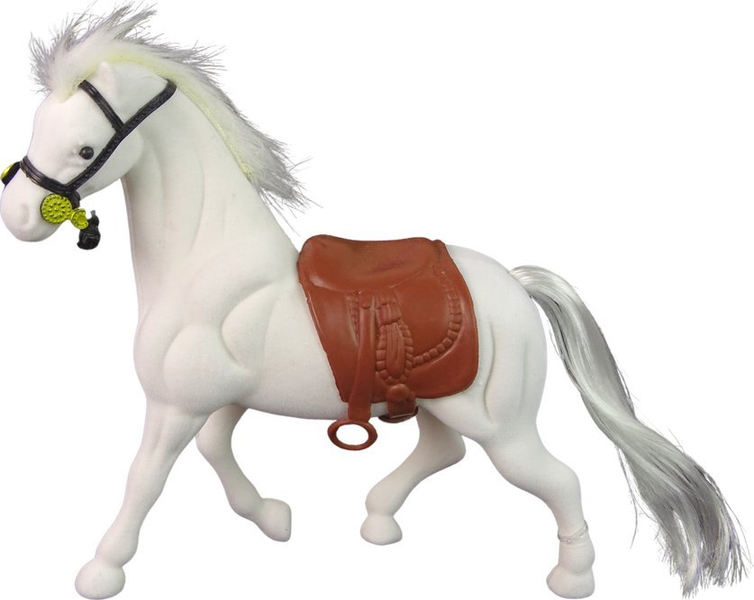 Figurka LeanToys Figurka Koń Biały Siodło Farma