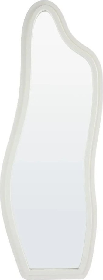 Lustro w nieregularnej ramie białe Emily 160x58cm