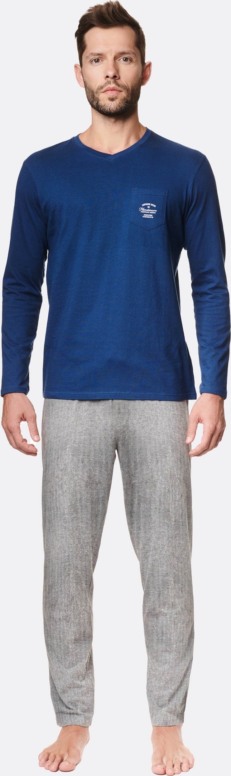 Henderson HENDERSON piżama męska długa bawełna XXL 2XL