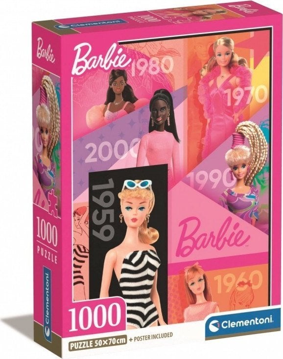 Clementoni Puzzle 1000 elementów Compact Barbie