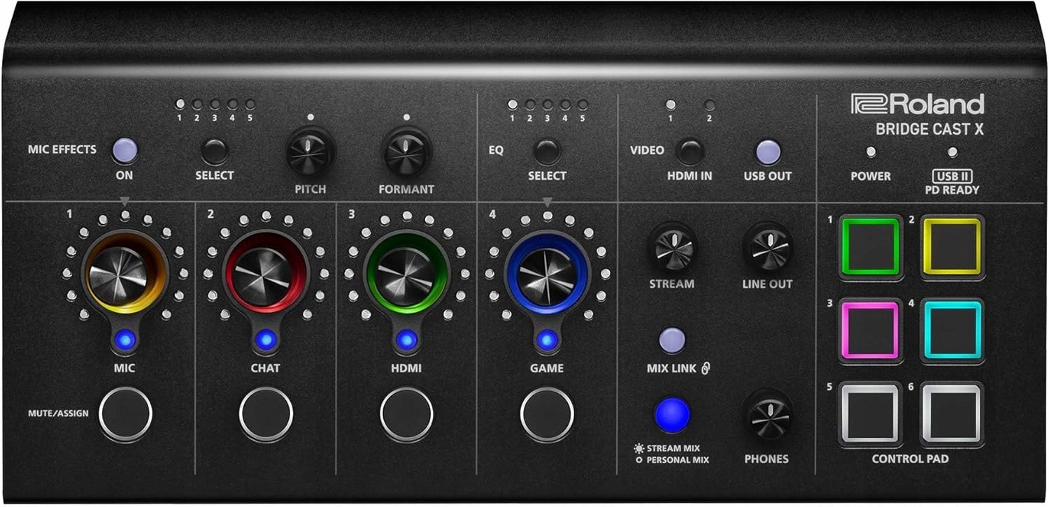Roland BRIDGE CAST X Dual Bus Gaming Mixer Video Capture interfejs gracze