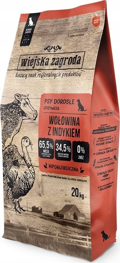 Wiejska Zagroda Wołowina z indykiem L 20 kg