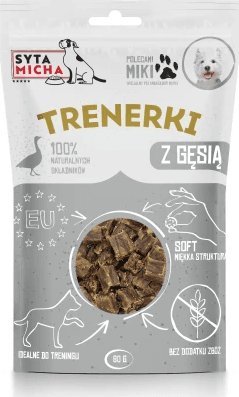 Syta Micha SYTA MICHA Trenerki z Gęsią dla psa 80g