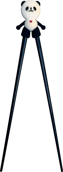 Emro Aziatica Plastikowe pałeczki z pomocnikiem 22,5cm - Miś Panda uniwersalny