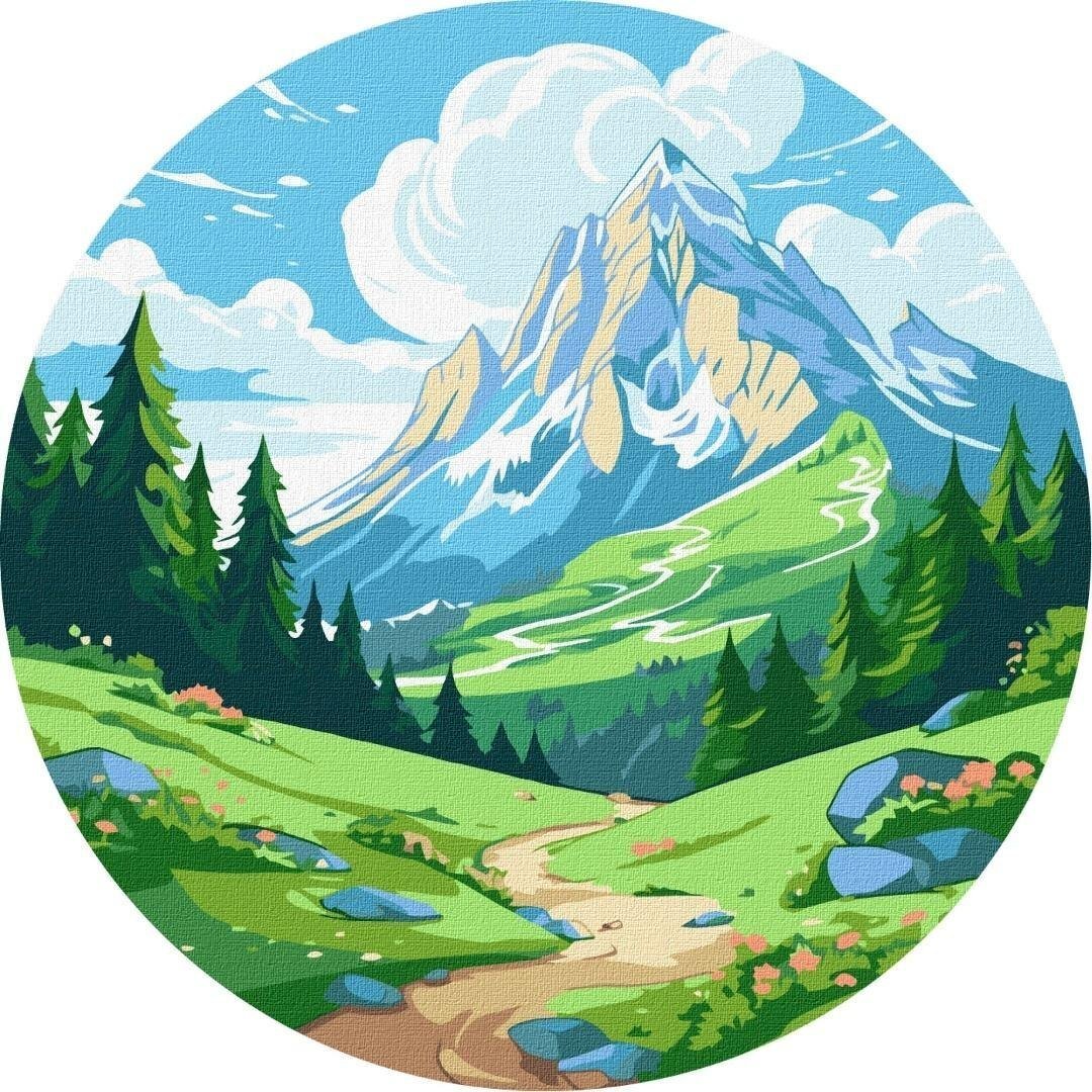 Malowanie po numerach - Zielona Dolina 26cm