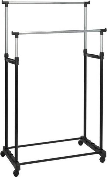 Wieszak NA UBRANIA podwójny PÓŁKA GARDEROBA STOJAK