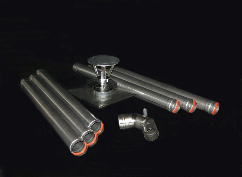 Onnline Pakiet kominowy DN 80 w szacht do kotłów turbo i kondensacyjnych ONSZACHT80