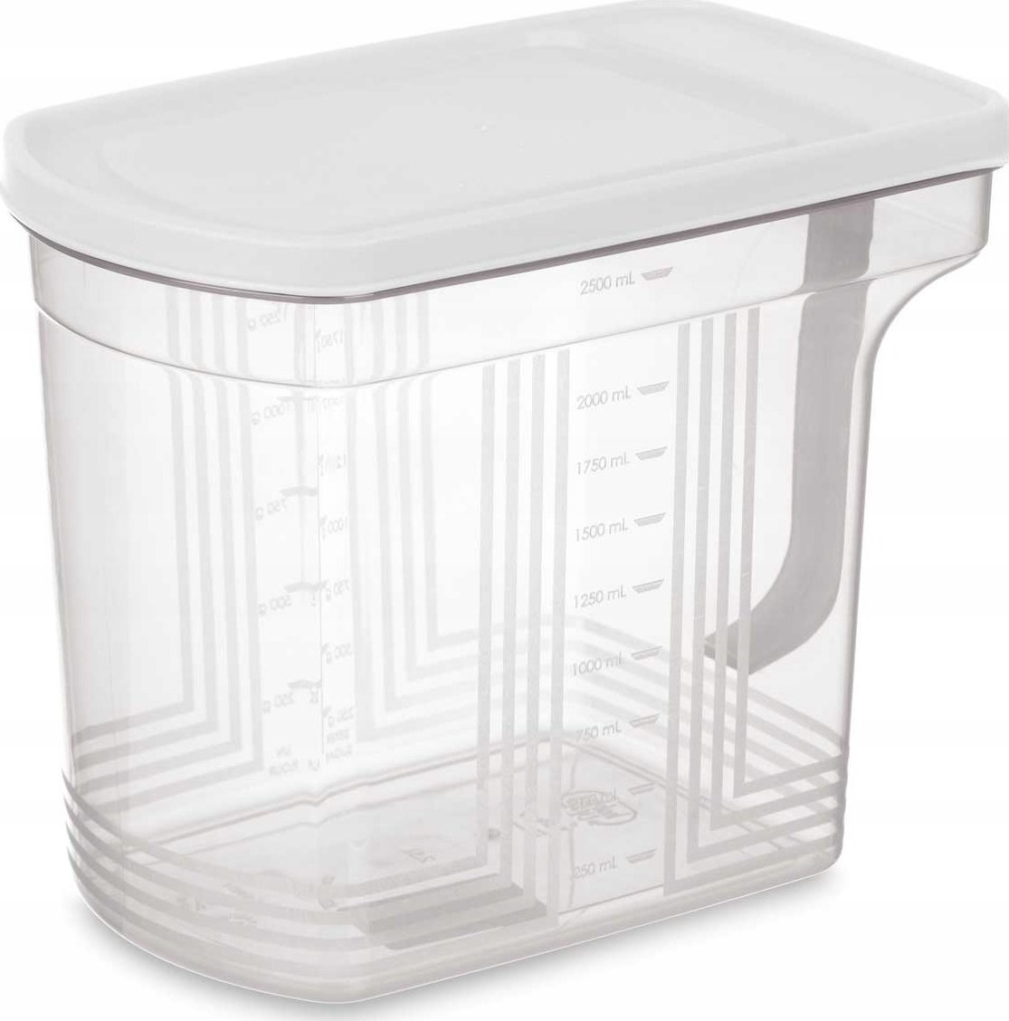 Kinvara Plastikowy pojemnik z miarką i uchwytem, 2,5 l