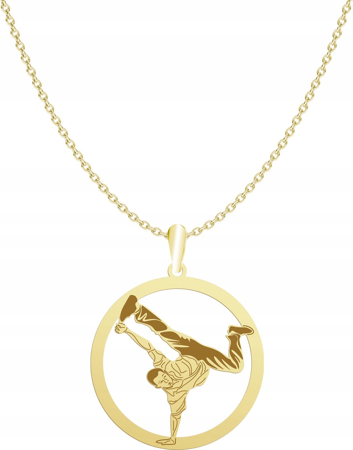 Radziszewska Jewellery Złoty Naszyjnik Breakdance Łańcuszek Srebro 925 Prezent GRAWER GRATIS