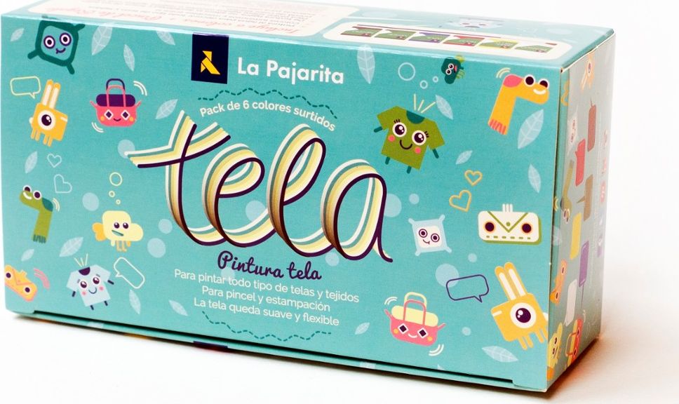 La Pajarita Zestaw Farb do Tkanin 6x25 ml