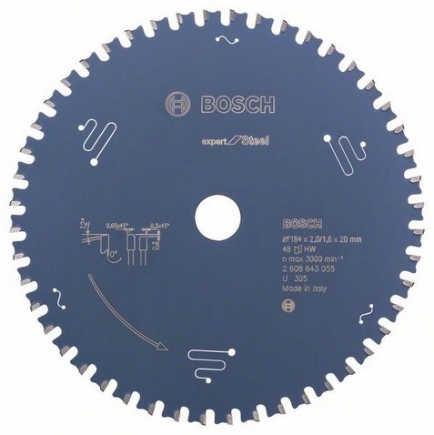 Bosch Tarcza pilarska Expert for steel 184 x 20mm 48 zębów (2608643055)