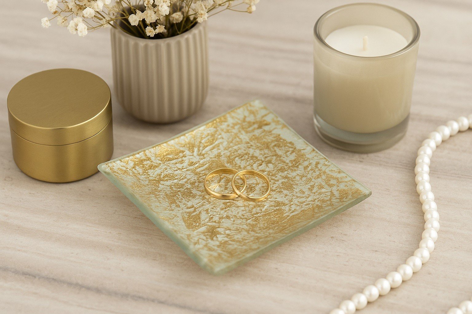 Podstawka szklana złota MK 1030