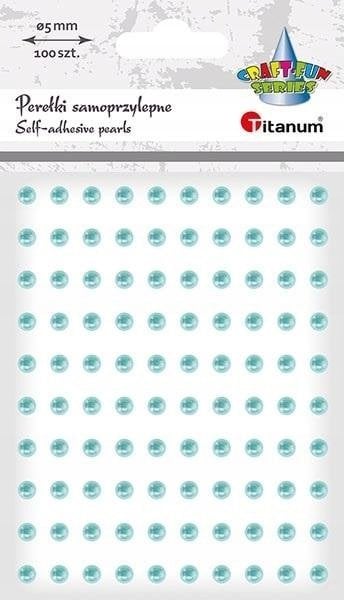 Perełki samoprzylepne 5mm 100szt miętowe