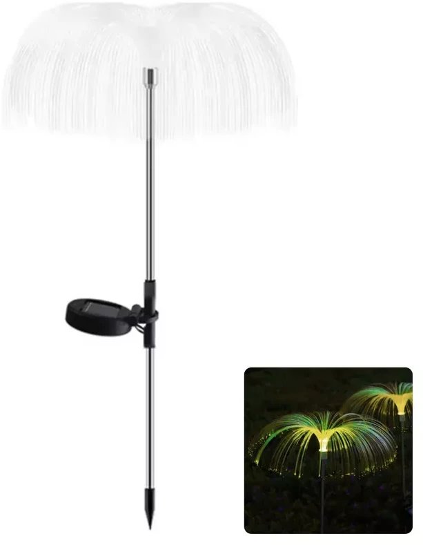 Meduza solarna fontanna ciepłego światła lampa ogrodowa wbijana