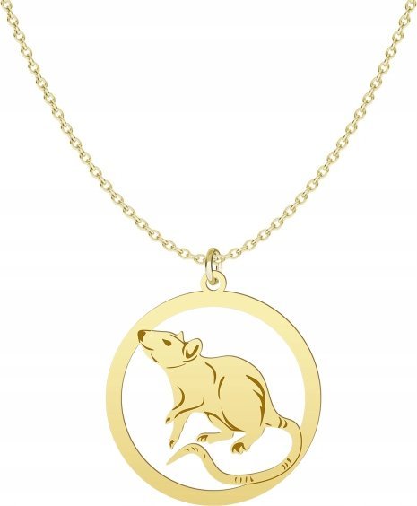 Radziszewska Jewellery Pozłacany Naszyjnik SZCZUR GRAWER DEDYKACJA