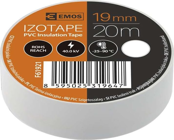 Emos PVC izoliacinė juosta IZOTAPE ULTRA 19/20 balta