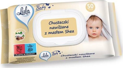 Lula Chusteczki Nawilżone z masłem shea Lula