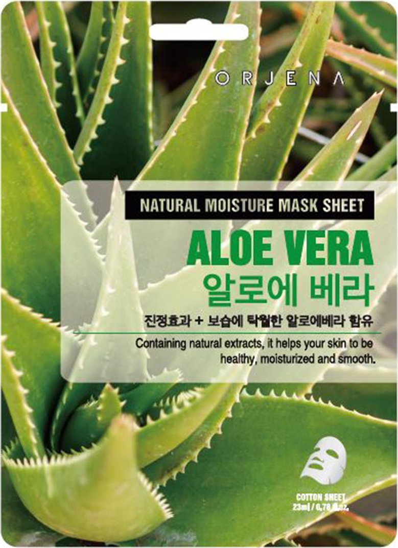 Orjena Maska do twarzy w płachcie z ekstraktem z aloesu o działaniu łagodzącym 25ml