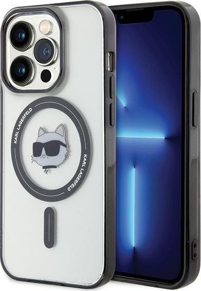 Karl Lagerfeld Karl Lagerfeld KLHMP15LHCHNOTK iPhone 15 Pro 6.1" transparent hardcase IML Choupette`s Head MagSafe