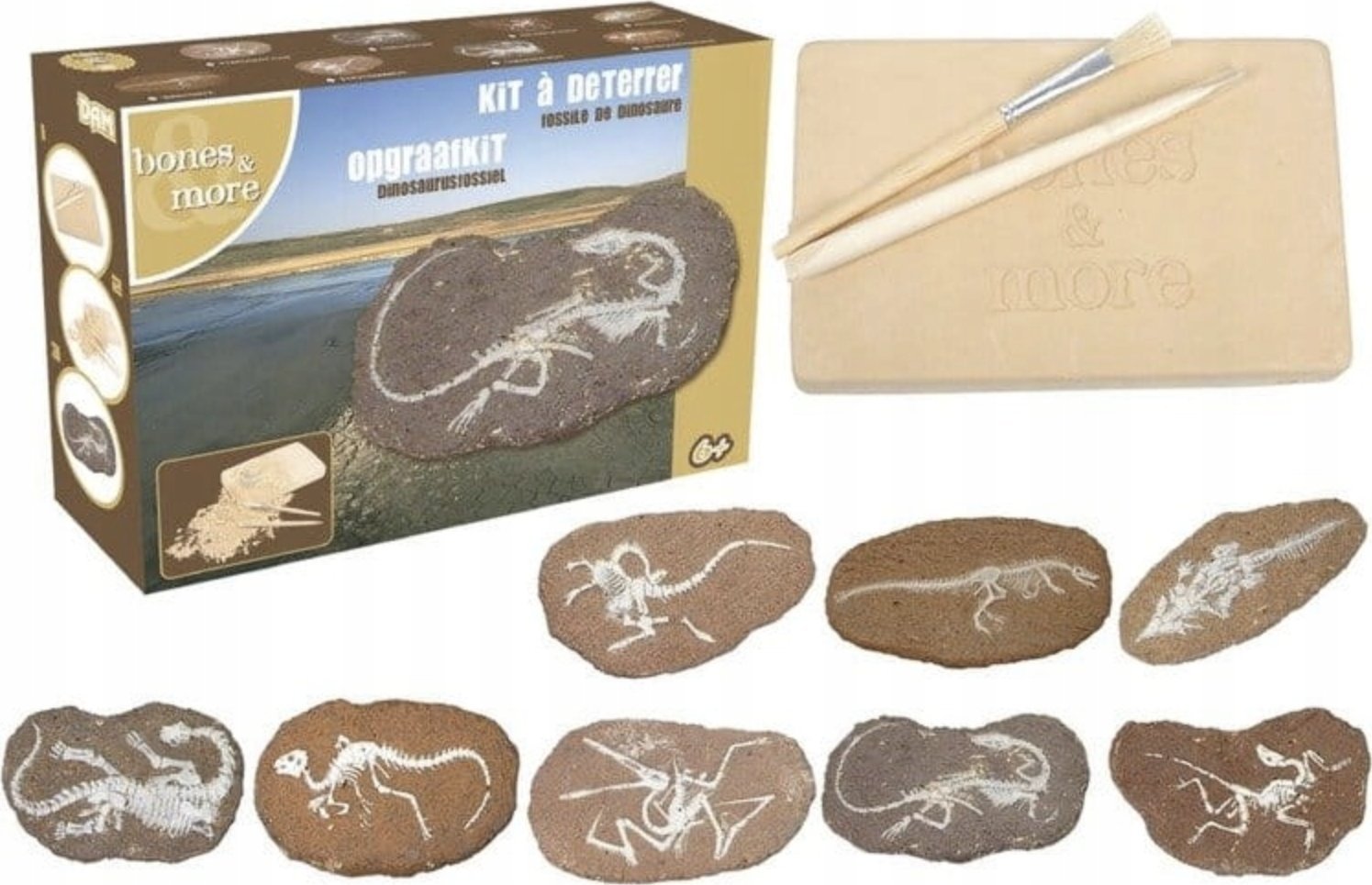 Figurka Teka Duża figurka dinozaura - wykopalisko kamień MIX