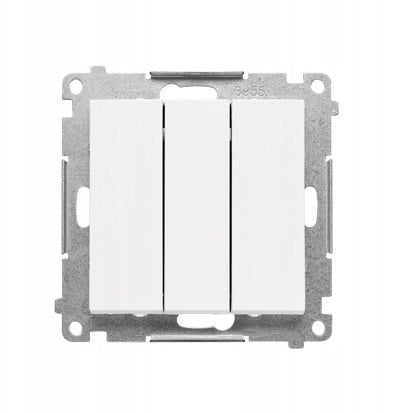 Przycisk potrójny Kontakt-Simon 55 TP31.01/111 moduł 10 AX, 250V~, szybkozłącza biały mat