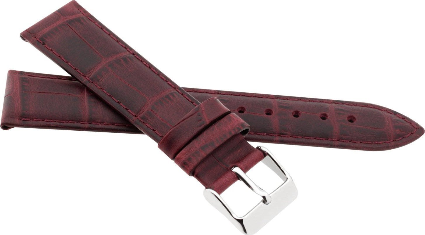 JVD Skórzany pasek do zegarka 18 mm JVD R41705-18 wiśniowy