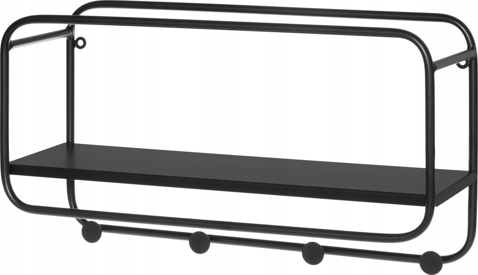 Wieszak do przedpokoju z półeczką LABYRINT, 4 haczyki