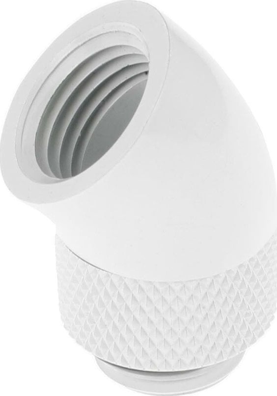 Adapter AV Barrow Barrow Adapter 45 Grad G1/4 Zoll AG auf G1/4 Zoll IG - drehbar, wei