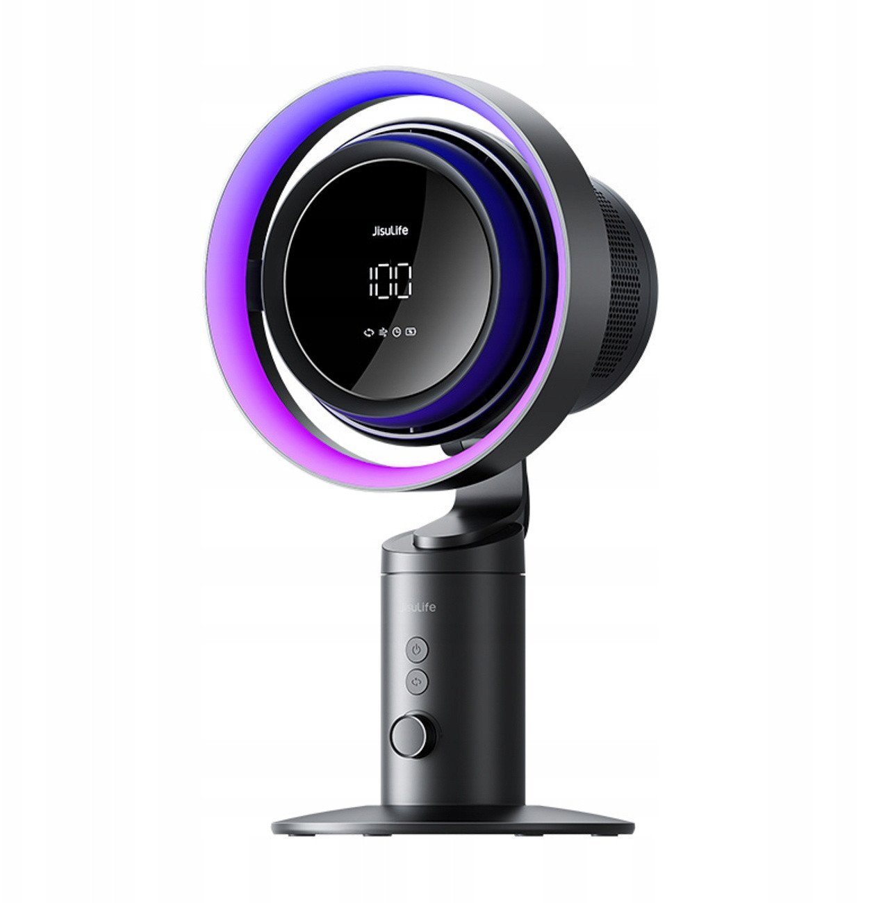 Wentylator turbinowy Jisulife Table Fan Pro3 10000mAh biurkowy z filtrem - ciemnoszary