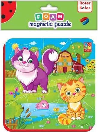 Roter Kafer Miękkie magnetyczne puzzle Kotki na wsi