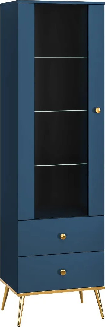 ML Meble Witryna wysoka BLU granatowa ML MEBLE