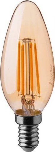 V-TAC Żarówka LED V-TAC 4W Filament E14 Świeczka Bursztyn VT-1955 2200K 350lm