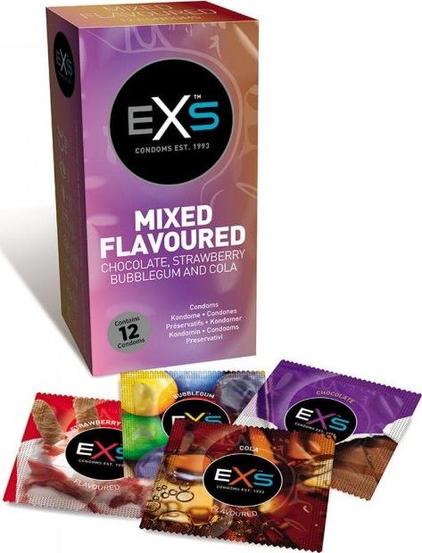 EXS EXS_Mixed Flavoured Condoms smakowe prezerwatywy 12szt.