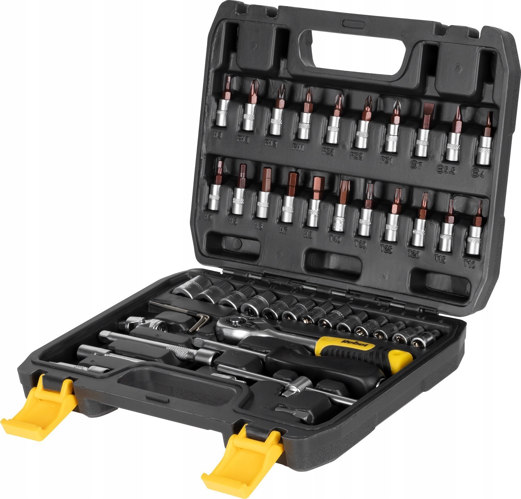 Klucz grzechotka zestaw 46 elementów