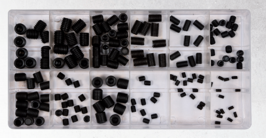 Yato Zestaw śrub imbusowych bez łba 3-10mm 160szt. (YT-06777)