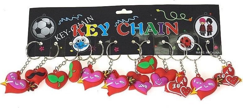 Brelok serce MIX (12szt)