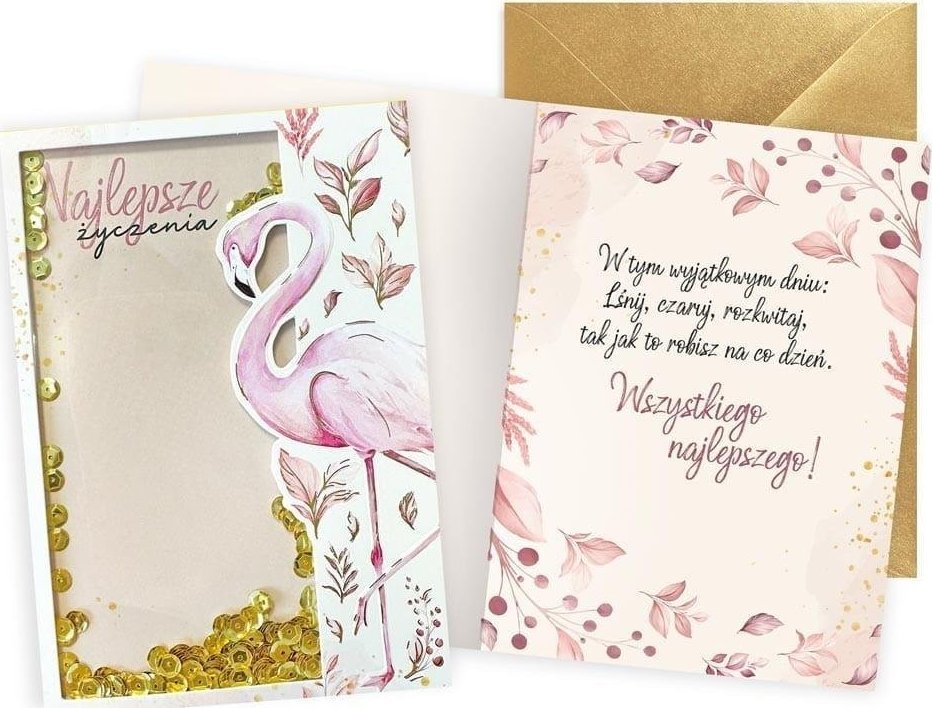 KUKARTKA Karnet B6 konfetti Uniwersalny flaming