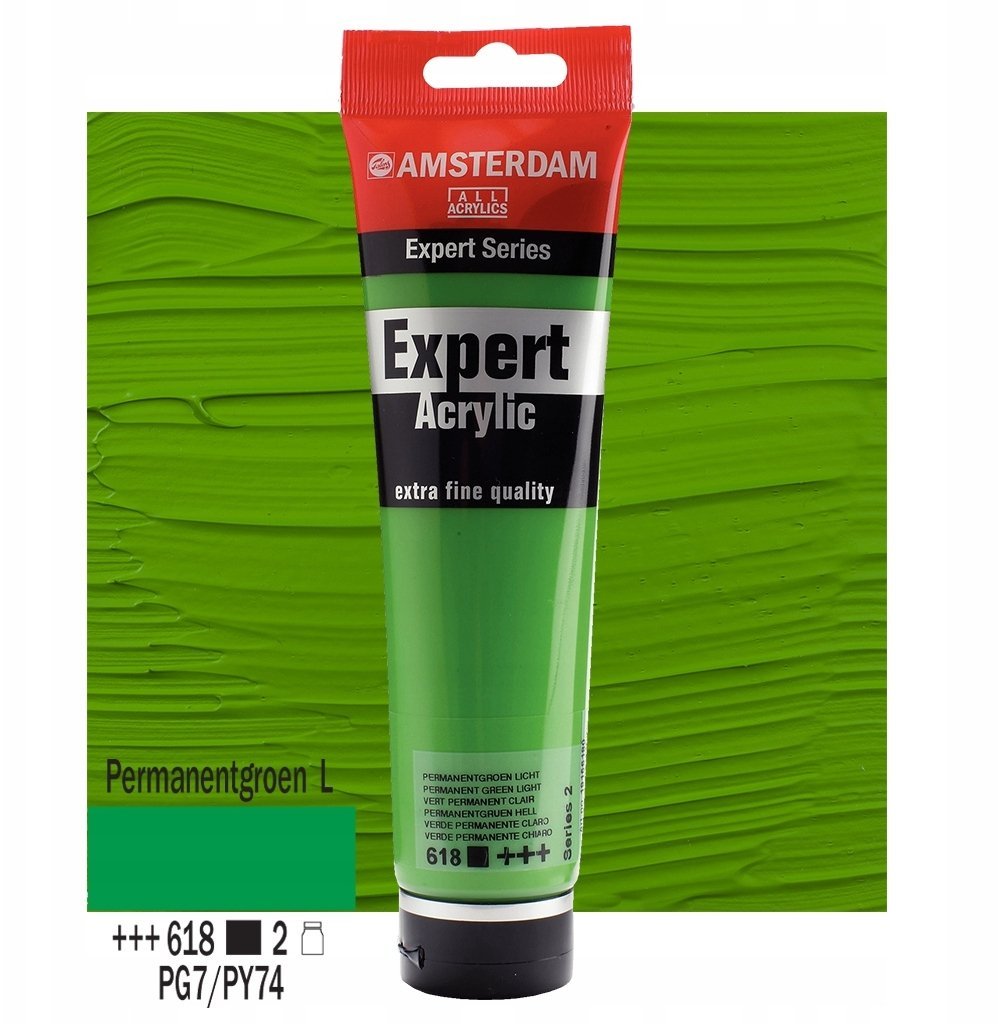 Amsterdam Expert Series Acrylic Tube Permanent Green Light 618