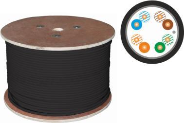 Alantec Kabel F/UTP kat.5e PE 4x2x24AWG 500m ZEWNĘTRZNY SUCHY (KIF5OUT500)