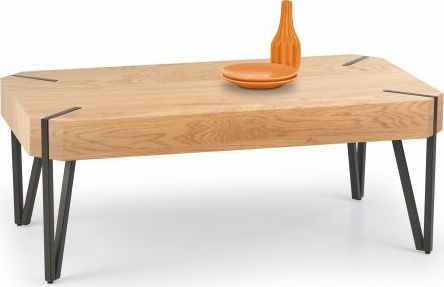 Halmar Ława EMILY dąb złoty na czarnych nogach metalowych HALMAR