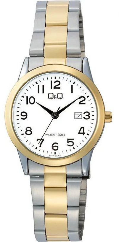 Zegarek Q&Q A45A-003P damski klasyczny biała tarcza cyfry datownik .