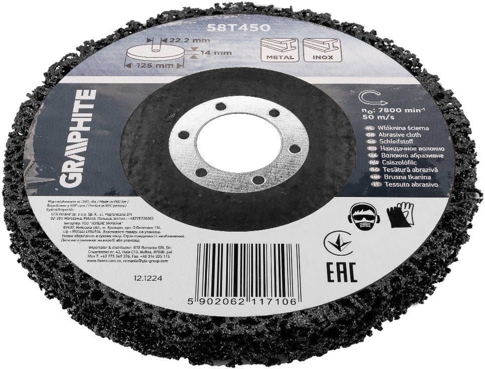 Włóknina ścierna 125 x 14 x 22,2 mm