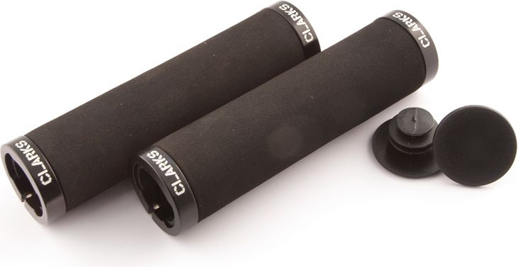 Clarks Chwyty kierownicy CLARK'S CLO222 LOCK-ON 130mm neoprenowe czarne klamry anodyzowane