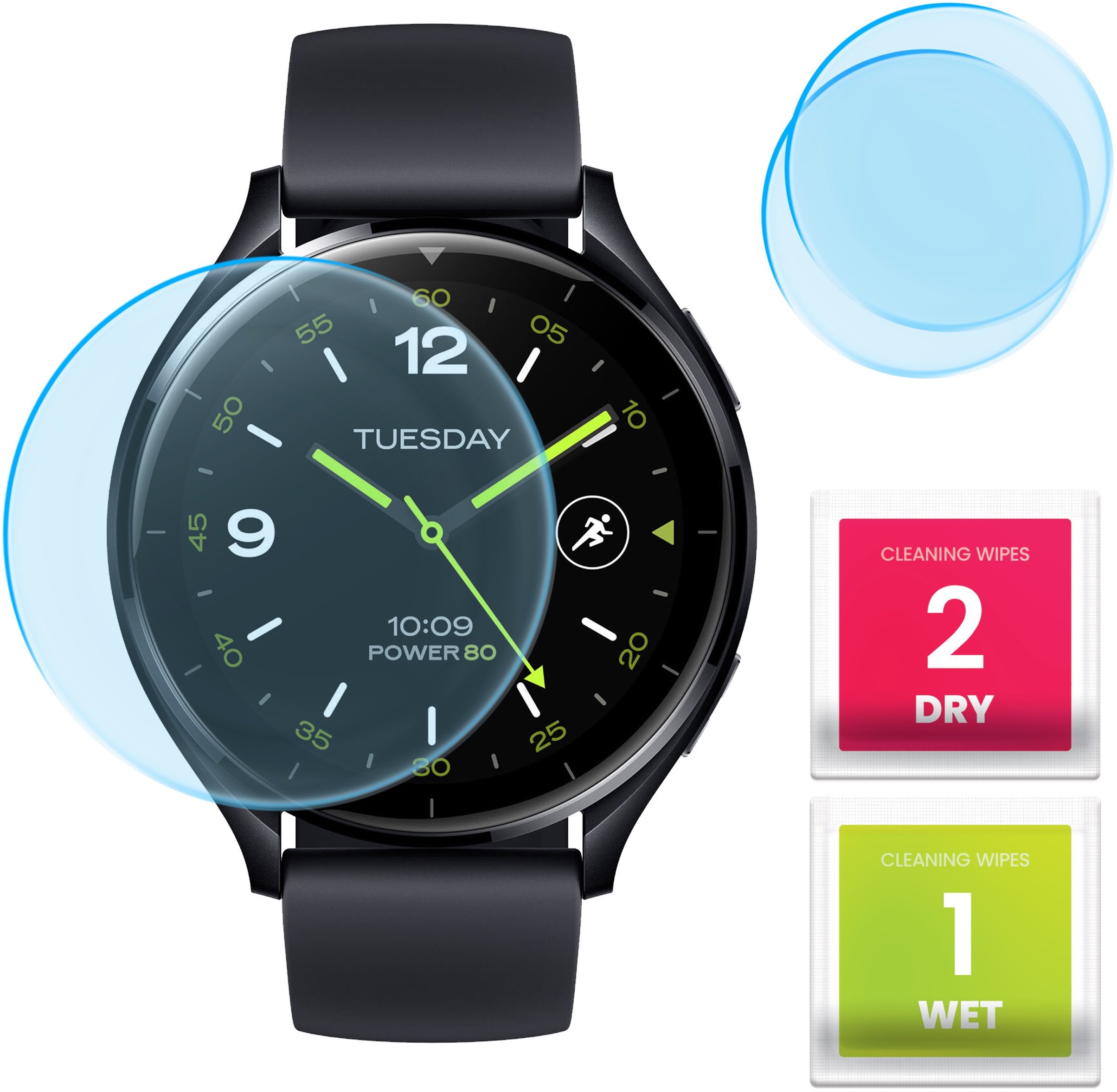 2-PAK Szkło Hybrydowe do Xiaomi Watch 2 (Szkiełko, Ochronne, Odporne, 9H)