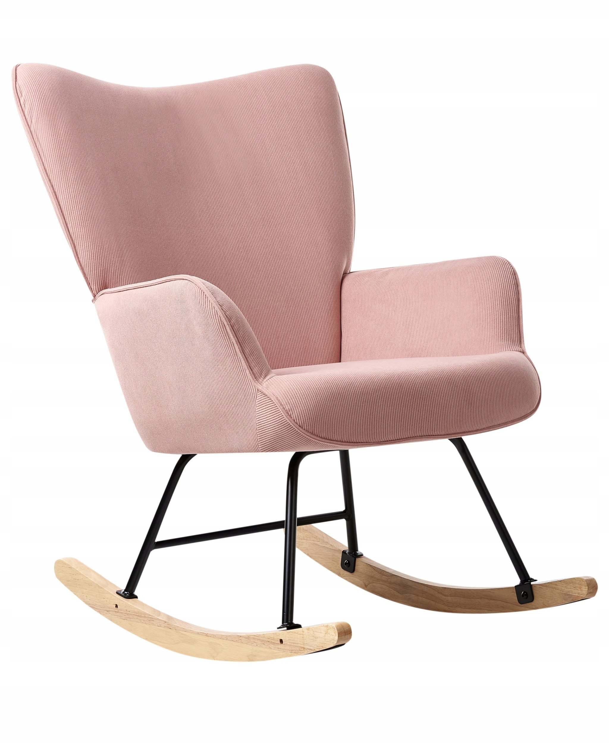 Fotel bujany ARSET Sztruks Różowy