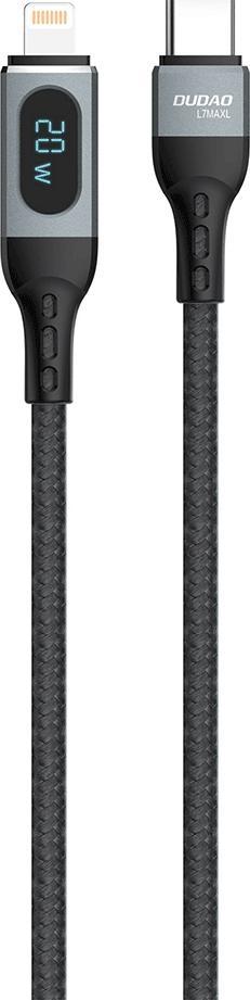 Kabel USB Dudao USB-C - Lightning Czarny (6973687243692)