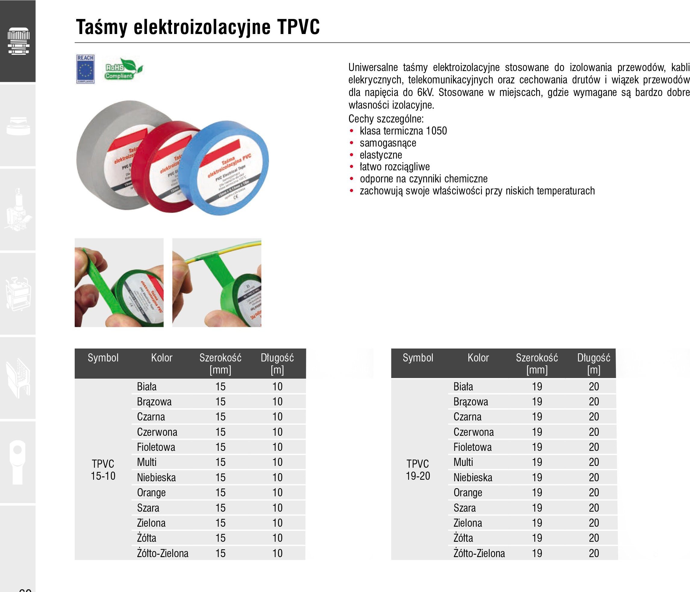 Erko Taśma izolacyjna duża 19mm 20m niebieska ERKO