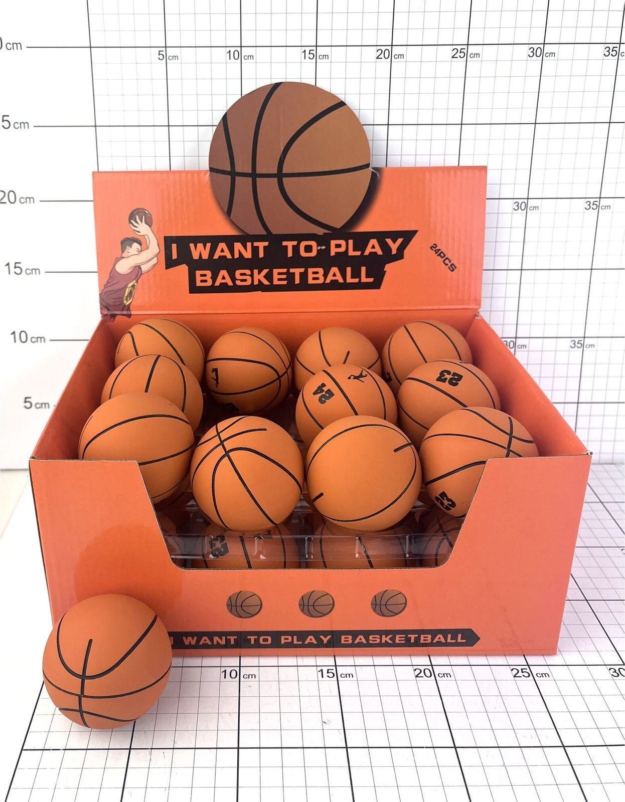 Dromader Piłka twarda koszowa 6cm 24szt/disp 01291 12918